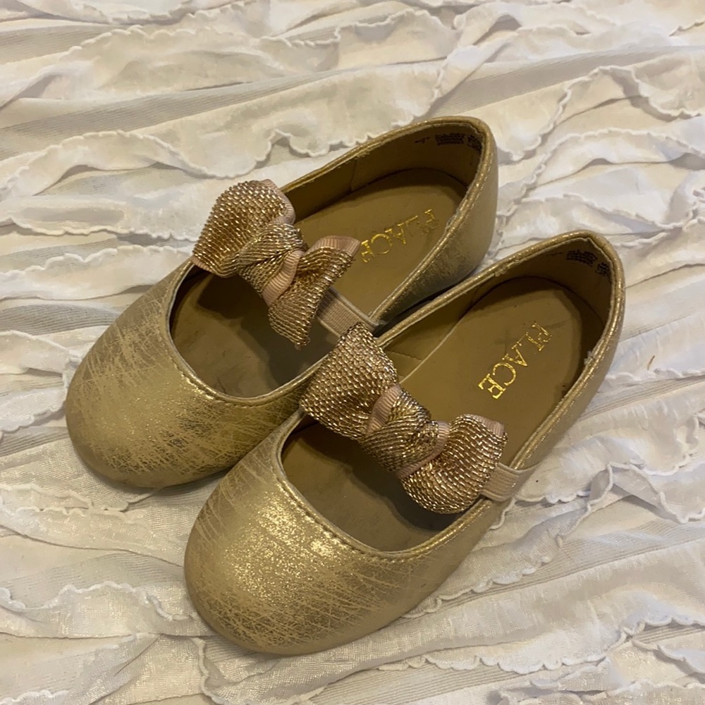 The Children’s Place gold dress shoes